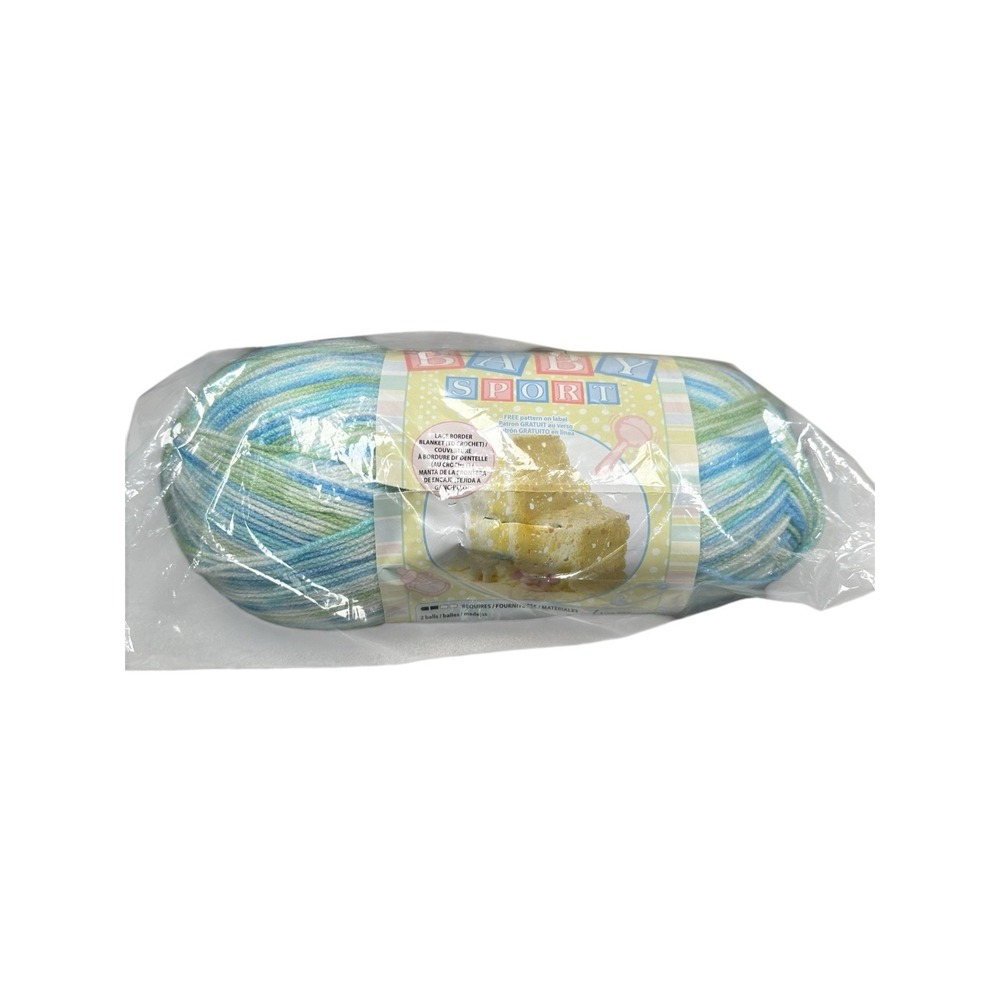 Bernat Baby Sport Funny Prints #44744 240g Skein 8.5 OZ 892 Yards Blue Green - Picture 6 of 8